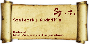 Szeleczky András névjegykártya