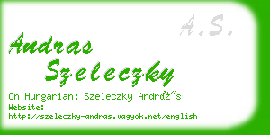 andras szeleczky business card